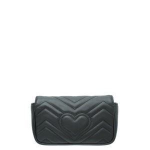 Gucci Black GG Marmont Super Mini Bag | AlmaBagz