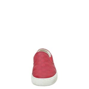 Gucci Red Guccissima Web Slip On Sneakers 11.5 | AlmaBagz
