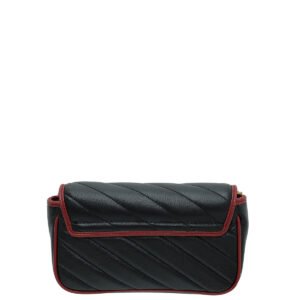 Gucci Bicolor GG Marmont Diagonal Striped Super Mini Bag | AlmaBagz