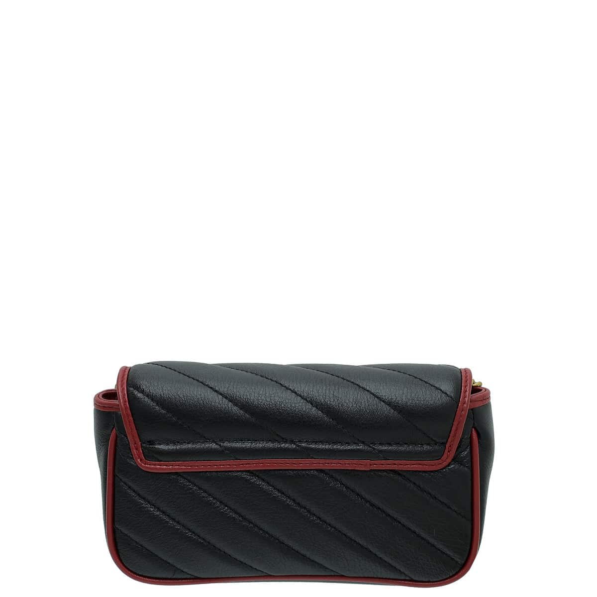 Gucci Bicolor GG Marmont Diagonal Striped Super Mini Bag | AlmaBagz