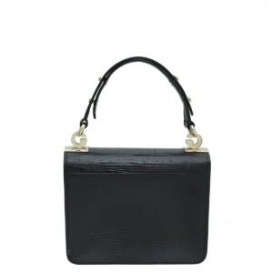 Gucci Black Lizard 1973 Top Handle Flap Bag | AlmaBagz