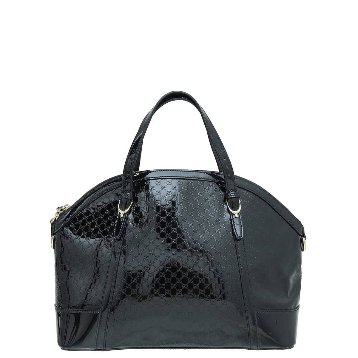 Gucci Black Shine Microguccissima Nice Top Handle Dome Medium Bag | AlmaBagz