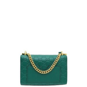 Gucci Green Guccissima Padlock Small Chain Bag | AlmaBagz