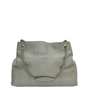 Gucci Metallic Champagne Soho Tassel Tote Medium Bag | AlmaBagz
