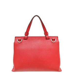 Gucci Red Bamboo Daily Top Handle Small Bag | AlmaBagz
