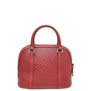 Gucci Red Microguccissima Dome Satchel Medium Bag | AlmaBagz