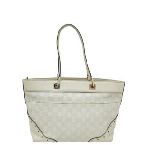 Gucci Ivory Guccissima Punch Tote Bag | AlmaBagz