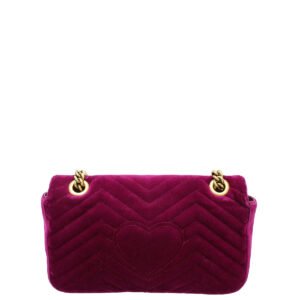 Gucci Violet Velvet GG Marmont Small Bag | AlmaBagz