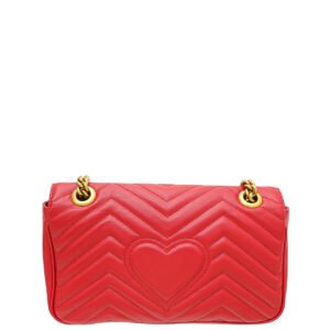 Gucci Red GG Marmont Small Shoulder Bag | AlmaBagz
