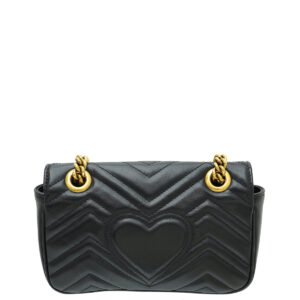 Gucci Black GG Marmont Matelasse Mini Shoulder Bag | AlmaBagz