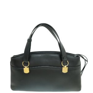 Gucci Black Vitello Palmellato Lux Arli Large Top Handle Bag | AlmaBagz