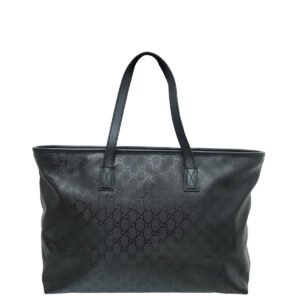 Gucci Black GG Imprime Tote Large Bag | AlmaBagz