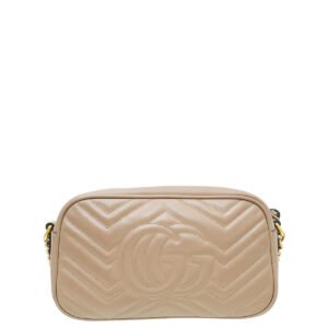 Gucci Dusty Pink GG Marmont Small Camera Shoulder Bag | AlmaBagz