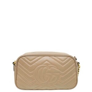 Gucci Dusty Pink GG Marmont Camera Small Shoulder Bag | AlmaBagz