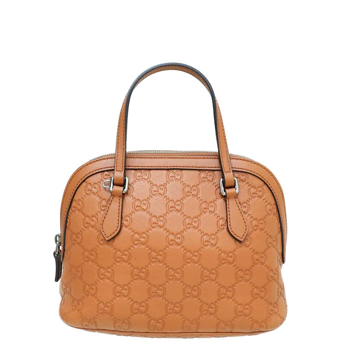 Gucci Brown GG Guccissima Dome Mini Convertible Bag | AlmaBagz