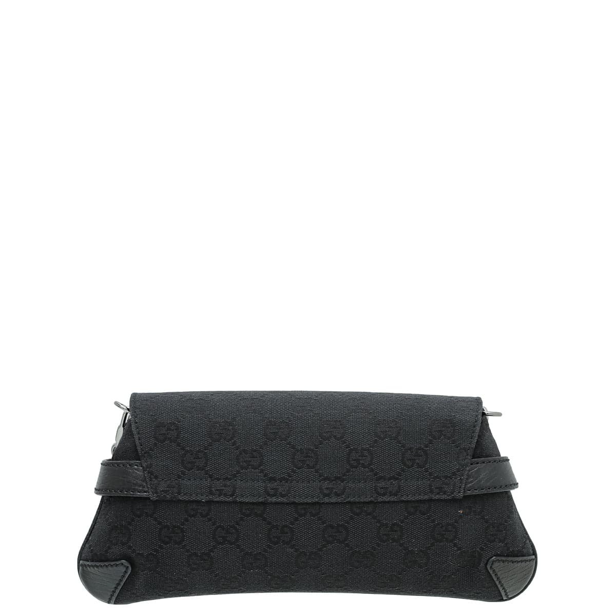Gucci Black GG Horsebit Pochette Bag | AlmaBagz