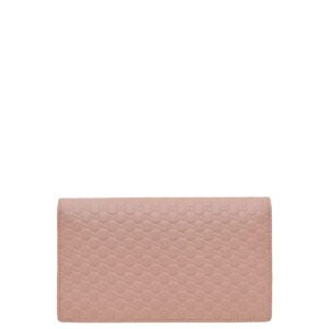 Gucci Dust Pink GG Microguccissima Strap Wallet | AlmaBagz