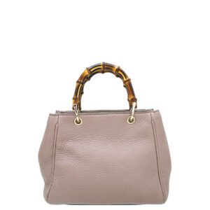 Gucci Dusty Pink Bamboo Mini Shopper Bag | AlmaBagz