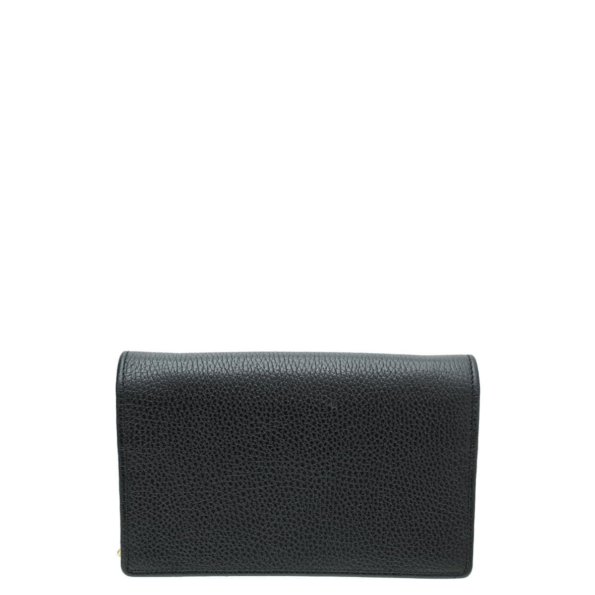 Gucci Black GG Marmont Mini Chain Bag | AlmaBagz