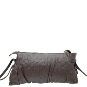 Gucci Dark Brown Guccissima Hysteria Large Clutch | AlmaBagz