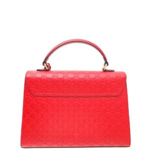 Gucci Red GG Guccissima Padlock Medium Top Handle Bag | AlmaBagz