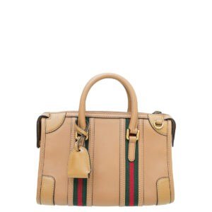 Gucci Brown GG Small Top Handle Bag | AlmaBagz