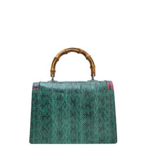 Gucci Green Snakeskin Medium Lilith Top Handle Bag | AlmaBagz