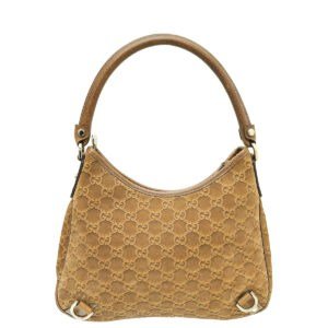 Gucci Brown Suede Guccissima Abbey D Ring Hobo Medium Bag | AlmaBagz