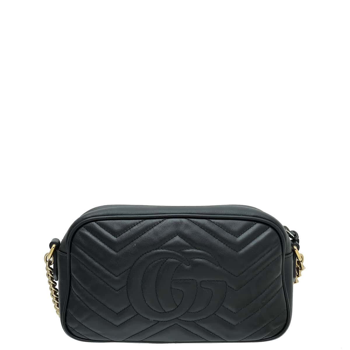 Gucci Black GG Marmont Small Camera Bag | AlmaBagz