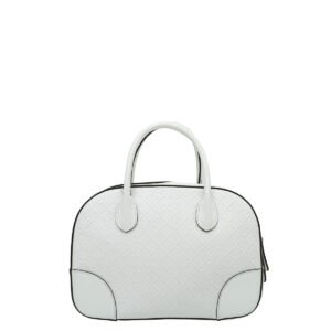 Gucci White Bright Diamante Textured Top Handle Bag | AlmaBagz