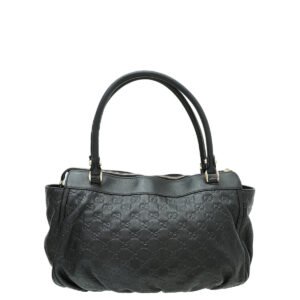Gucci Black Guccissima D Ring Tote Bag | AlmaBagz