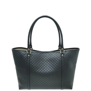 Gucci Black GG Microguccissima Joy Medium Tote Bag | AlmaBagz
