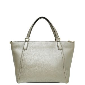 Gucci Metallic Champagne Soho Convertible Tote Small Bag | AlmaBagz