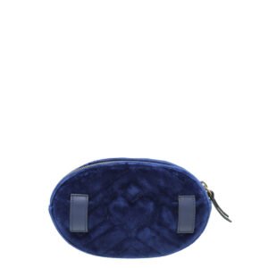 Gucci Navy Blue Velvet GG Marmont Belt Bag | AlmaBagz