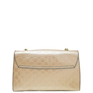 Gucci Metallic Nude GG Shine Emily Medium Bag | AlmaBagz