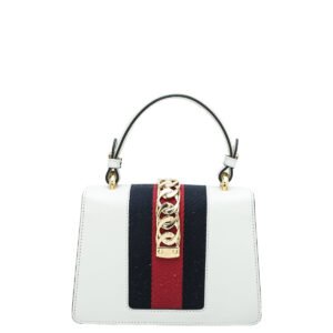 Gucci White Sylvie Top Handle Mini Bag | AlmaBagz
