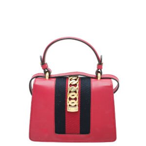 Gucci Red Sylvie Top Handle Mini Bag | AlmaBagz