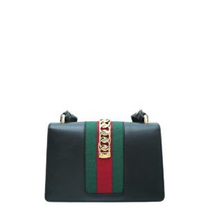 Gucci Black Sylvie Small Shoulder Bag | AlmaBagz