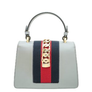 Gucci Grey Sylvie Top Handle Mini Bag | AlmaBagz