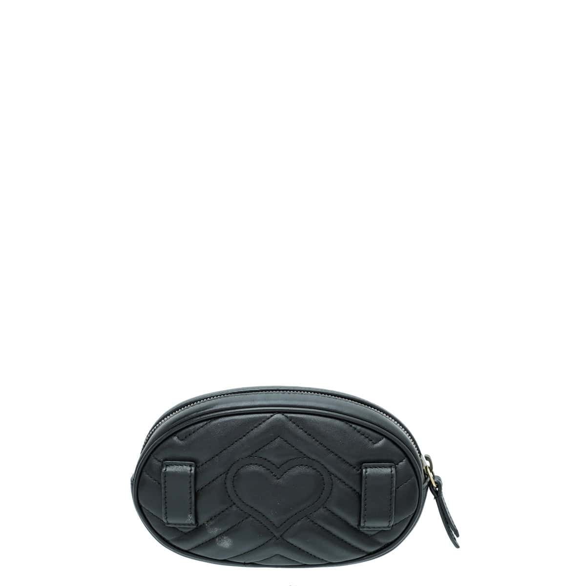 Gucci Black GG Marmont Mini Belt Bag | AlmaBagz