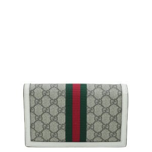Gucci Multicolor Web Queen Margaret Chain Wallet | AlmaBagz