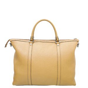 Gucci Brown GG Interlocking Charm Weekender Tote Bag | AlmaBagz