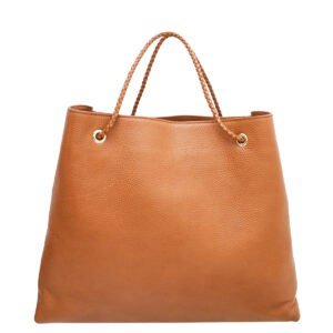 Gucci Brown Braided Handle Gifford Tote Bag | AlmaBagz