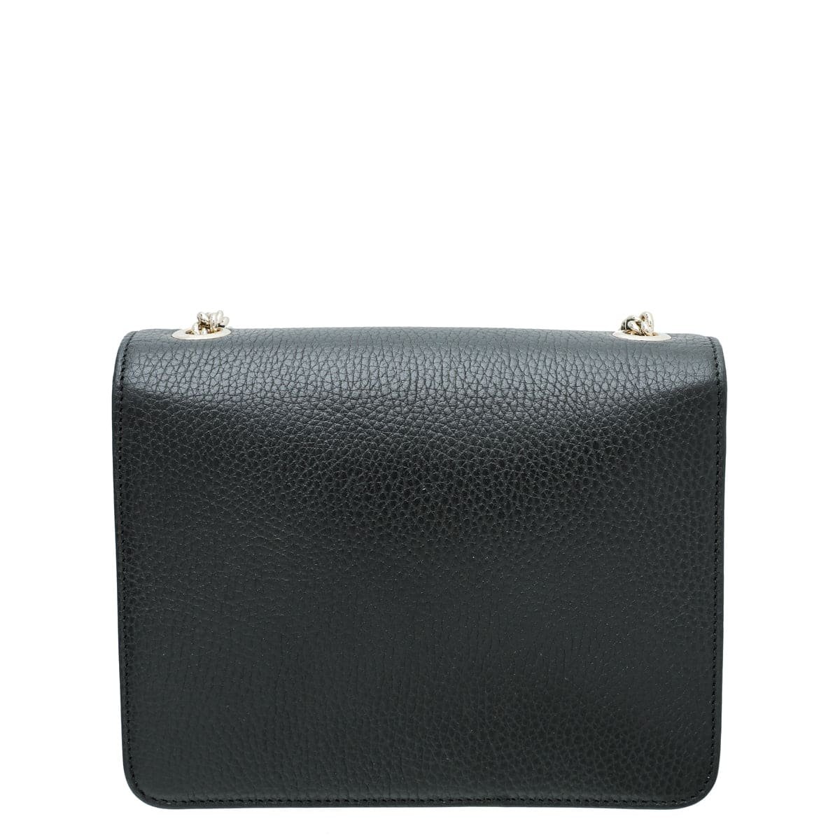 Gucci Black Interlocking G Chain Small Bag | AlmaBagz