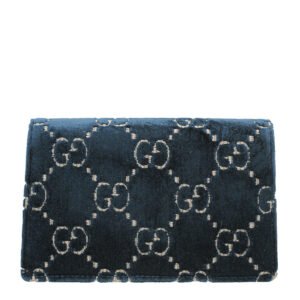 Gucci Navy Blue Velvet Crystal Dionysus Super Mini Bag | AlmaBagz