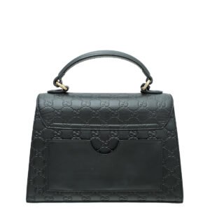 Gucci Black GG Guccissima Top Handle Small Bag | AlmaBagz