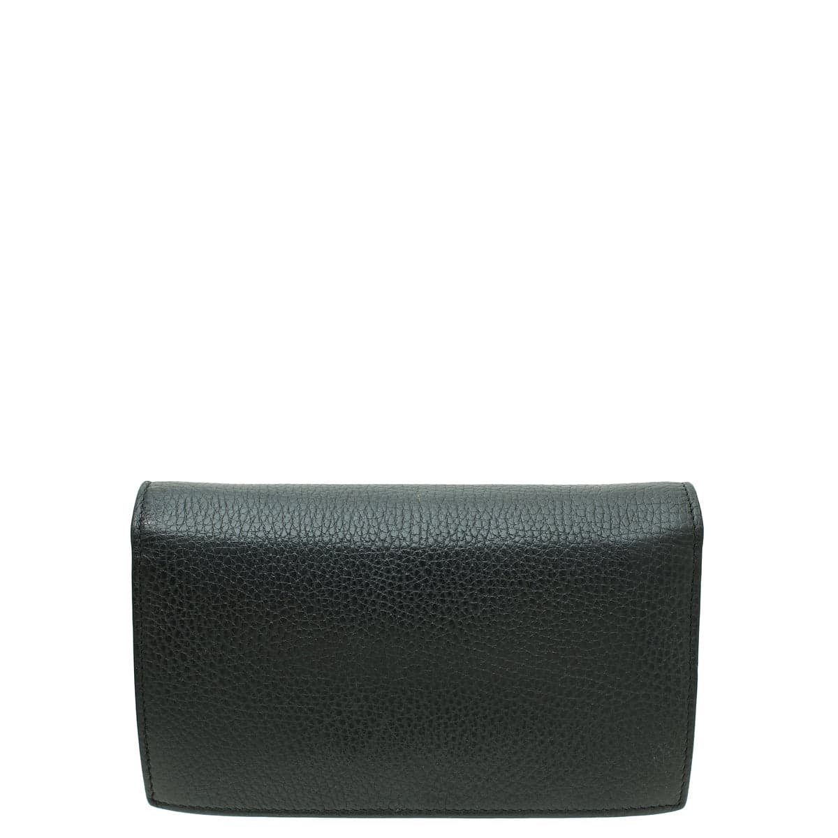 Gucci Black Interlocking G Wallet on Chain | AlmaBagz