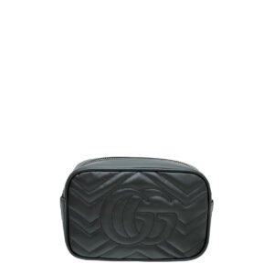 Gucci Black GG Marmont Mini Shoulder Bag | AlmaBagz