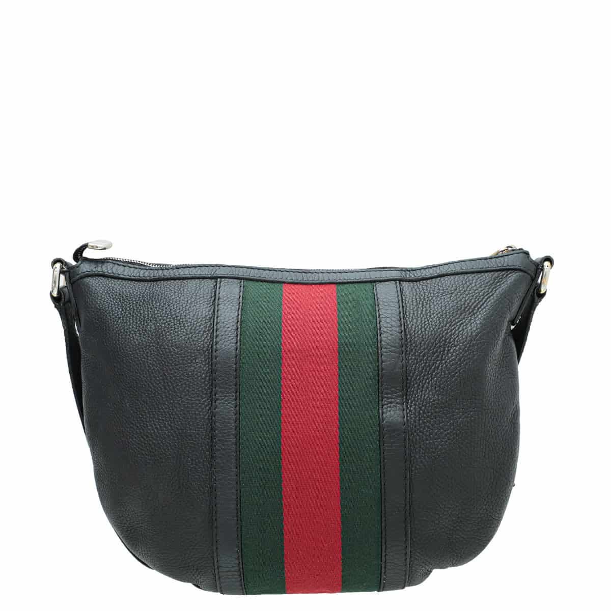 Gucci Black Vintage Web Crossbody Medium Bag | AlmaBagz