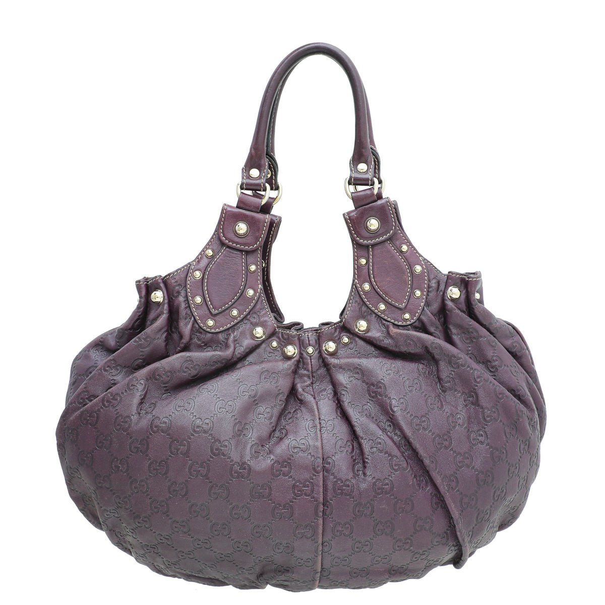 Gucci Violet GG Guccissima Studded Pelham Bag | AlmaBagz
